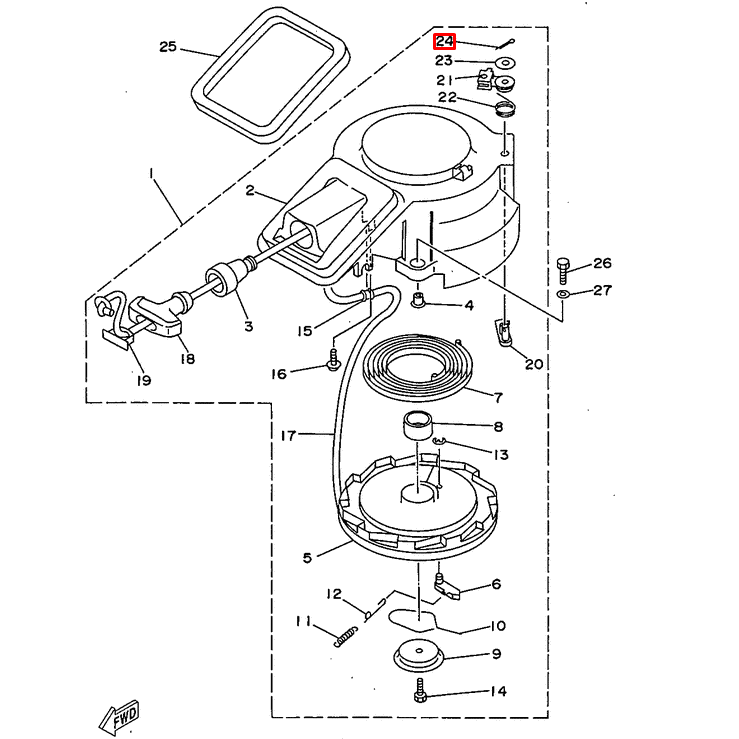 картинка Шплинт стопора ручного стартера Yamaha (914-90160-20; 91490-16020)  (YUELANG) от магазина Одежда+