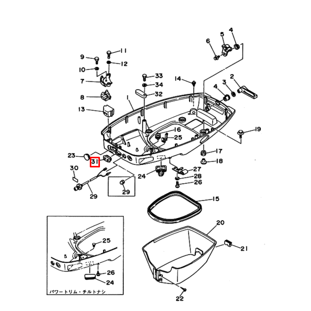 картинка Уплотнительная резинка Yamaha 40-70; F30-60 от магазина Одежда+