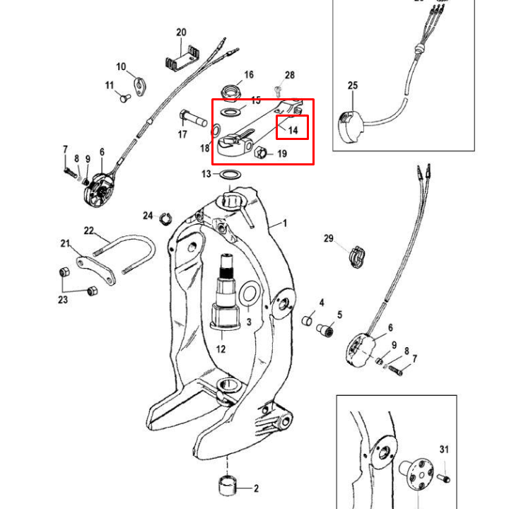 картинка Рычаг рулевой LEVER-STEERING (Quicksilver) от магазина Одежда+