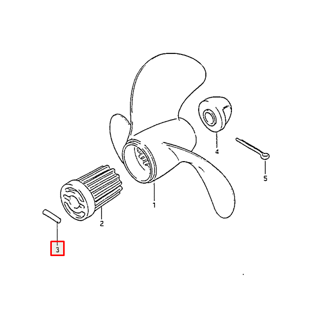 картинка Штифт Suzuki DT5-8 (09209-05020) (Suzuki) от магазина Одежда+