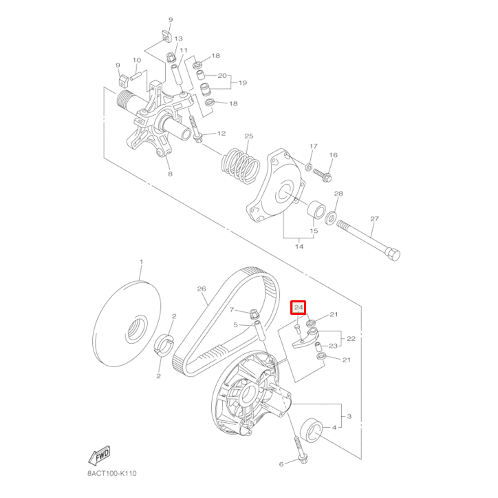 картинка Заклёпка грузика вариатора снегохода (сталь 10.3 мм) (Yamaha) от магазина Одежда+