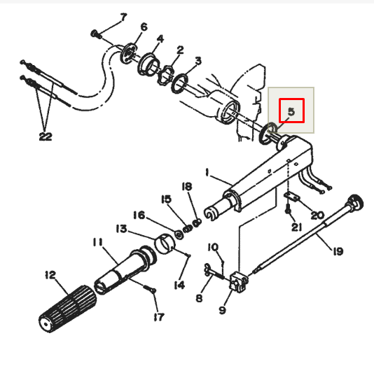 картинка Втулка румпеля Yamaha 3(6L5),6-8(6G1),20-25(6l2) (90386-43M79) от магазина Одежда+