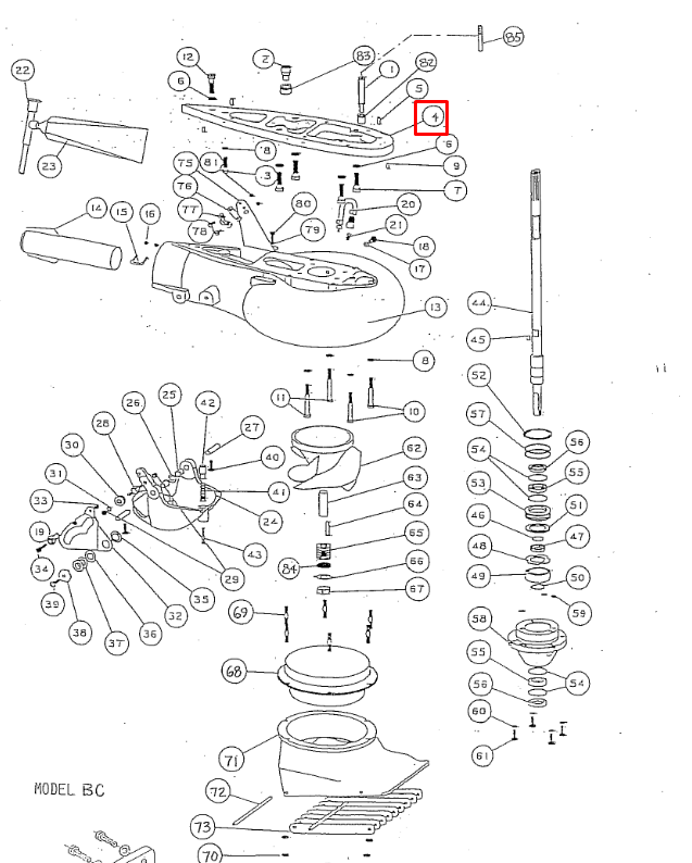 картинка Переходная плита водомета Yamaha 40X (средняя серия) (PNFM40E-30001; 1366) (PREMARINE) от магазина Одежда+