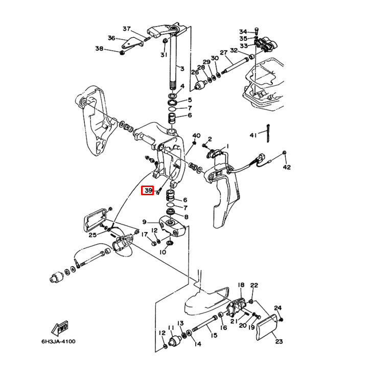 картинка Болт, Yamaha 60-90 6H1-43376-00 от магазина Одежда+