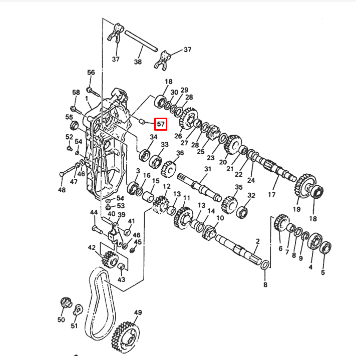 картинка Втулка трансмиссии YAMAHA VK540;PZ480;RX;RS;VX (99530-10114) от магазина Одежда+