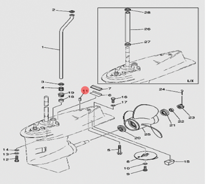 картинка Штифт направляющий Yamaha,Tohatsu (15FMH-02011; 93606-12019; 15F-01.06.20) (PREMARINE) от магазина Одежда+