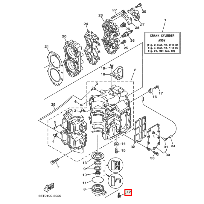 картинка Болт M6x20 Yamaha (97595-06520;T30-14035) (YUELANG) от магазина Одежда+