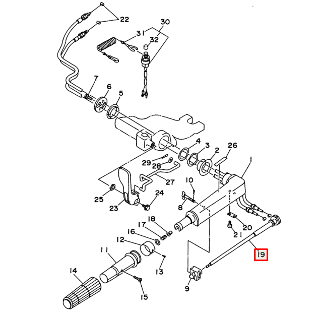 картинка Тяга румпеля Yamaha 3; 6-30; F2-9.9 л.с (15F-04.07.05) (Omax) от магазина Одежда+