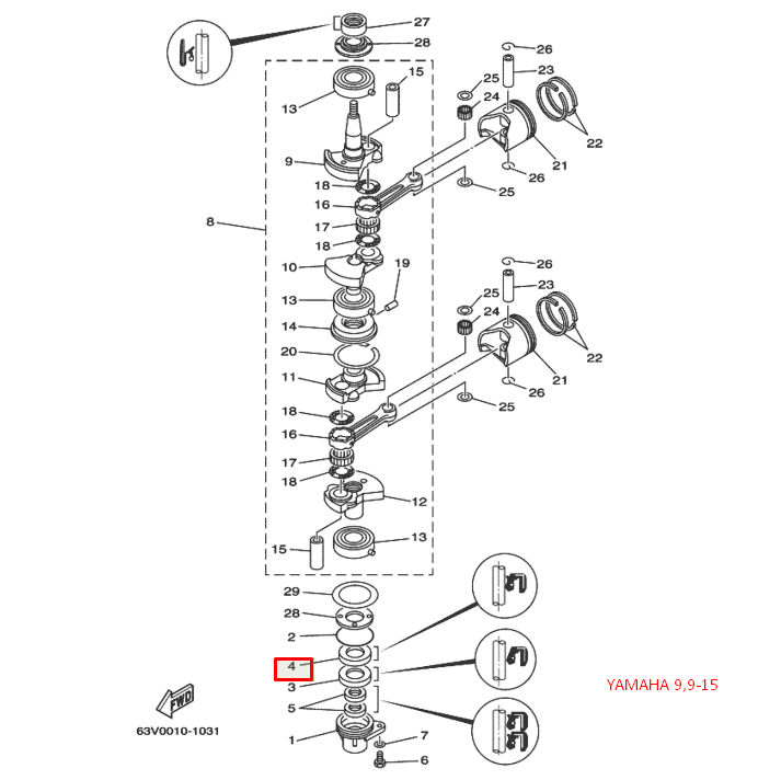 картинка Сальник Yamaha (93102-25M44; 93102-25M48) (25x38x7) (WUHU) от магазина Одежда+