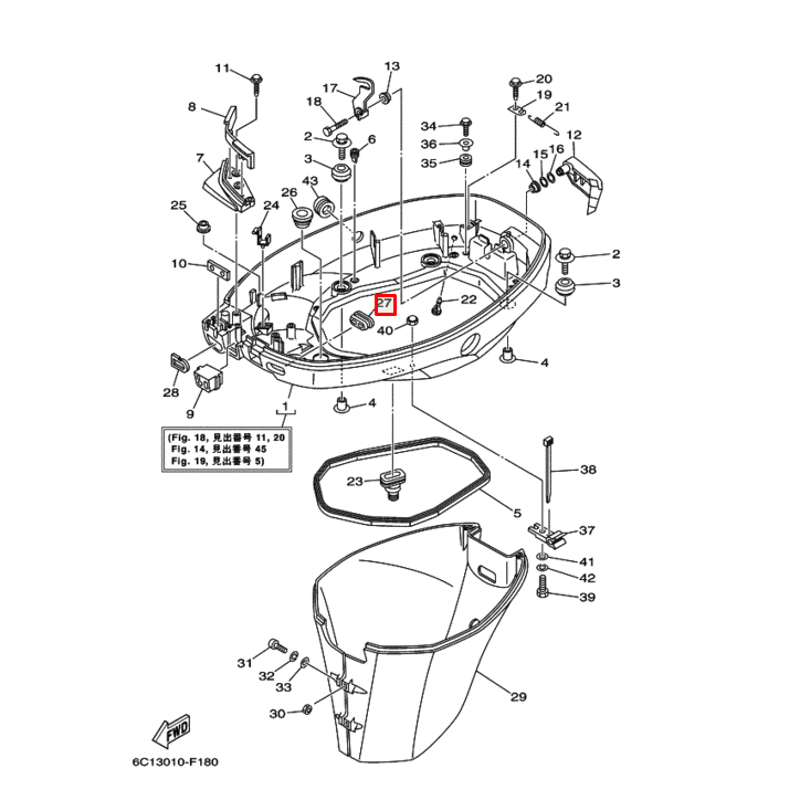 картинка Уплотнительная резинка Yamaha 40-70; F30-60 от магазина Одежда+