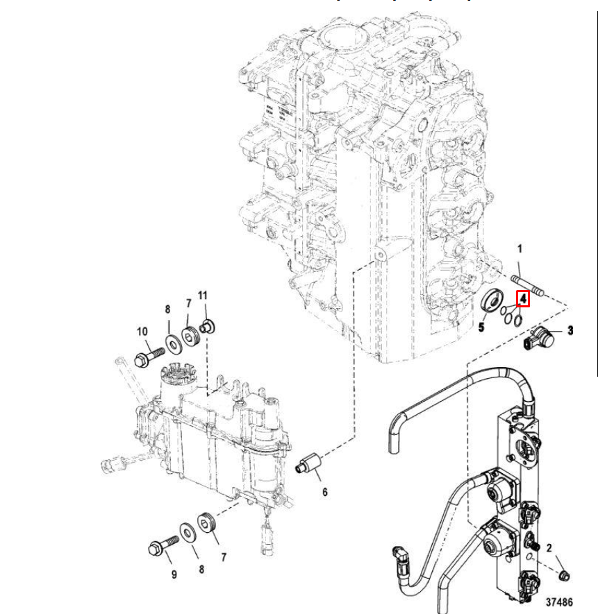 картинка Комплект уплотнительных колец  Mercury 75-125 (Quicksilver) от магазина Одежда+