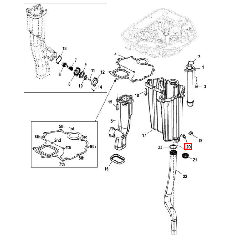 картинка Прокладка масляной пробки на картер Mercury 135-400 VERADO (4-STROKE) (Mercury) QS от магазина Одежда+