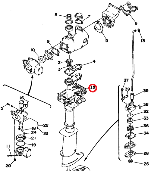 картинка Прокладка под блок Yamaha 3 (6L5-45113-A1; 6GE-G5113-00) (PREMARINE) от магазина Одежда+