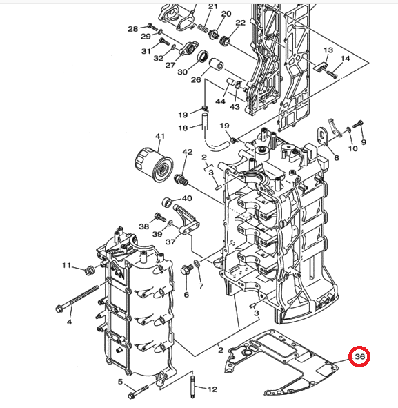 картинка Прокладка под блок Yamaha F80-115 (67F-11351-00) (Yamaha) от магазина Одежда+