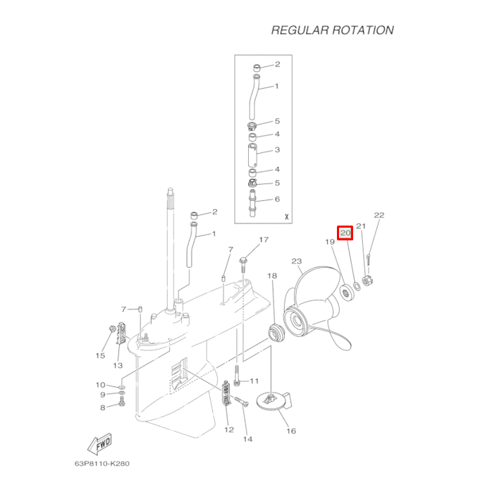 картинка Шайба винта Yamaha 115-250 F100-300(Osaka) от магазина Одежда+