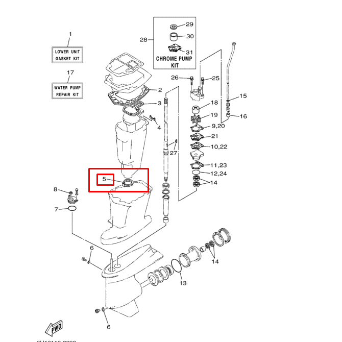 картинка Прокладка Yamaha 75-90 (уценка без упаковки) от магазина Одежда+