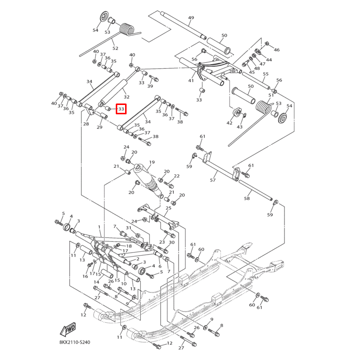 картинка Втулка подвески Yamaha VK540;PZ50;FX;RS;VK10 (90387-10023) от магазина Одежда+