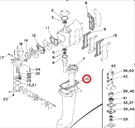 картинка Прокладка под блок Yamaha 6-8 (Yamaha) от магазина Одежда+