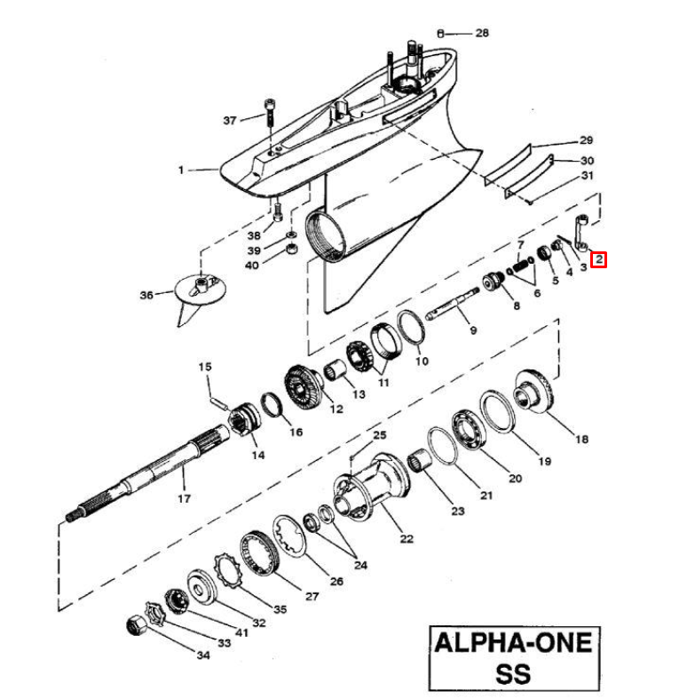 картинка Деталь механизма скорости нижнего редуктора Mercruiser Alpha One (8M2009865) (Osaka) от магазина Одежда+
