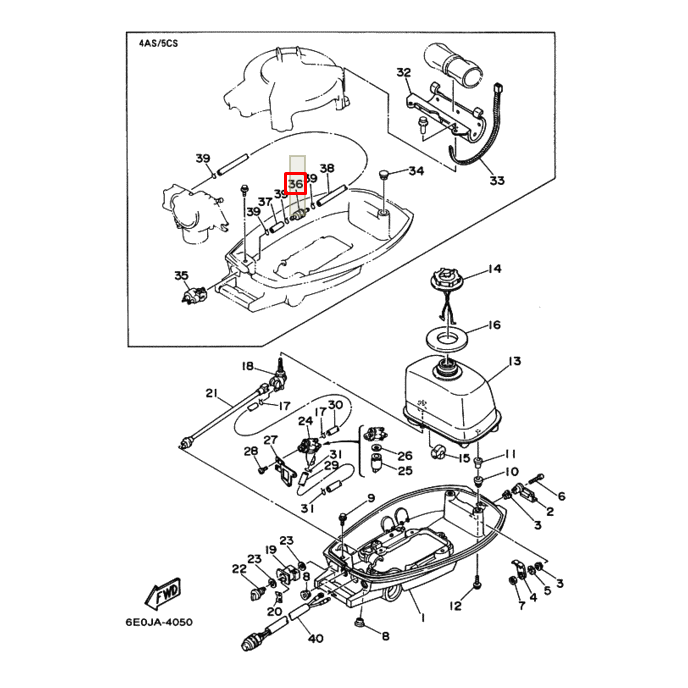 картинка Фильтр топливный Yamaha (646-24251-00; 646-24251-01; 646-24251-10) (KACAWA) от магазина Одежда+