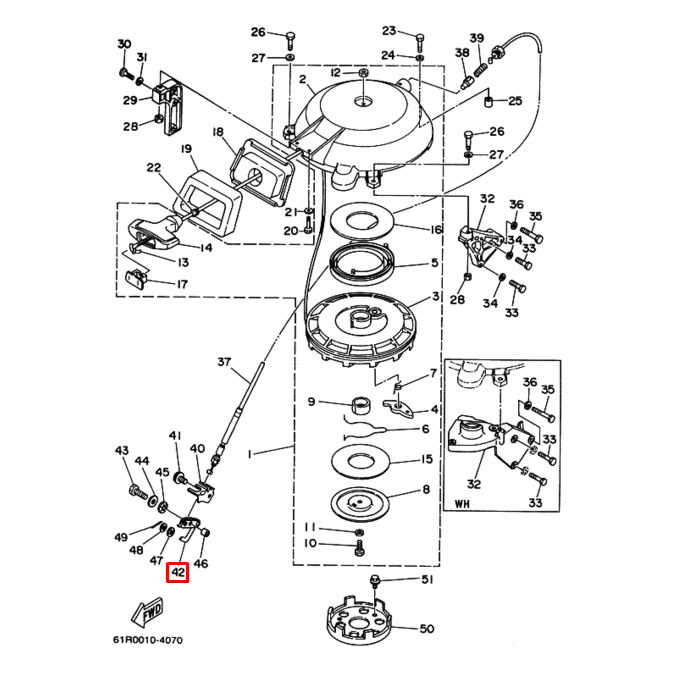 картинка Тяга стартера Yamaha 20-30 (656-15749-00) Япония от магазина Одежда+