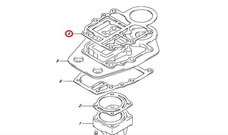 картинка Прокладка под блок Suzuki DT9.9-15 (11433-90L00) (KACAWA) от магазина Одежда+