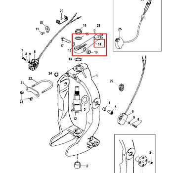 картинка Рычаг рулевой LEVER-STEERING (Quicksilver) от магазина Одежда+