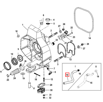 картинка Шланг водяной резиновый (армирован тканью) HOSE ASSY (Quicksilver) от магазина Одежда+